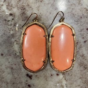Kendra Scott Orange and Gold Earrings